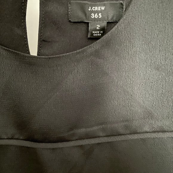 NWOT J.Crew 365 Short Sleeve Top in Black Size 2 - Picture 4 of 5